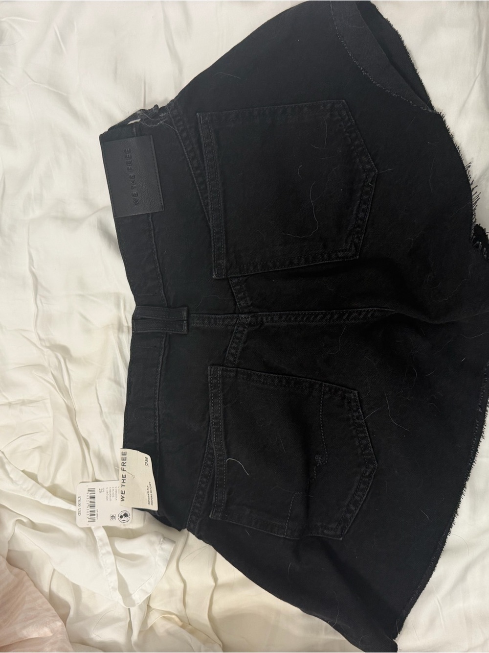 Free People Black Denim Cutoff Shorts